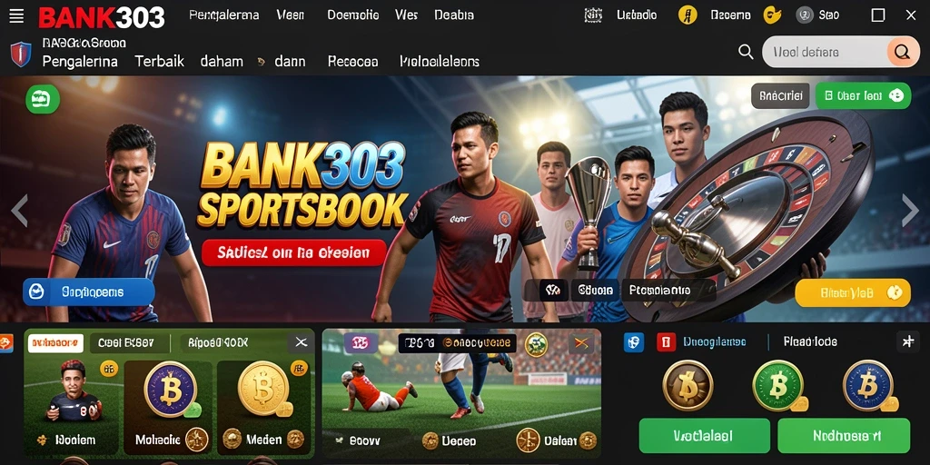 Tampilan screenshot BANK303 menampilkan pemain yang menikmati taruhan olahraga.