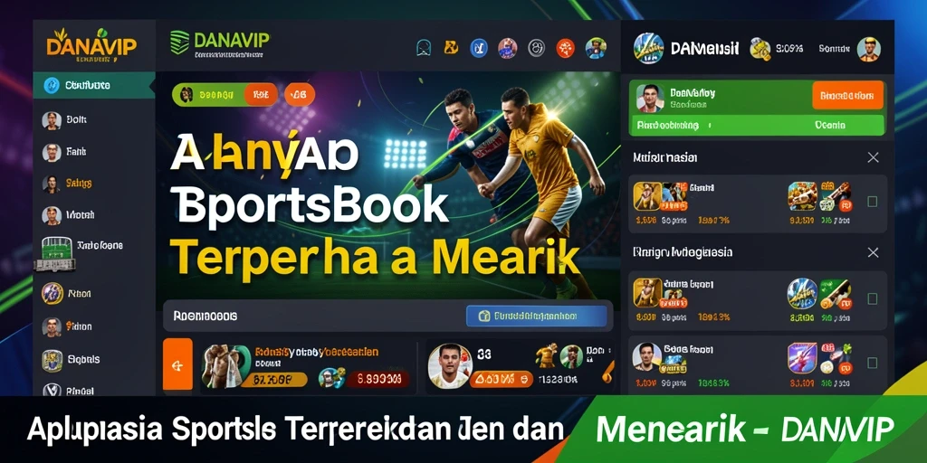 Screenshot DANAVIP menampilkan antarmuka pengguna yang menarik dan gameplay Sportsbook.