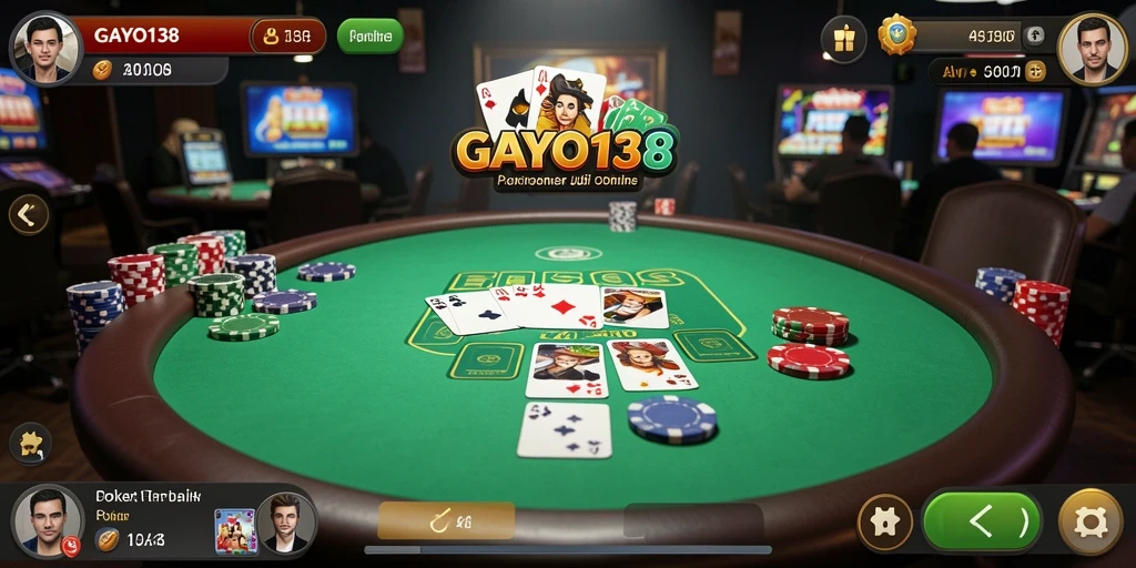 Tampilan gameplay Poker yang mendebarkan di GAYO138.