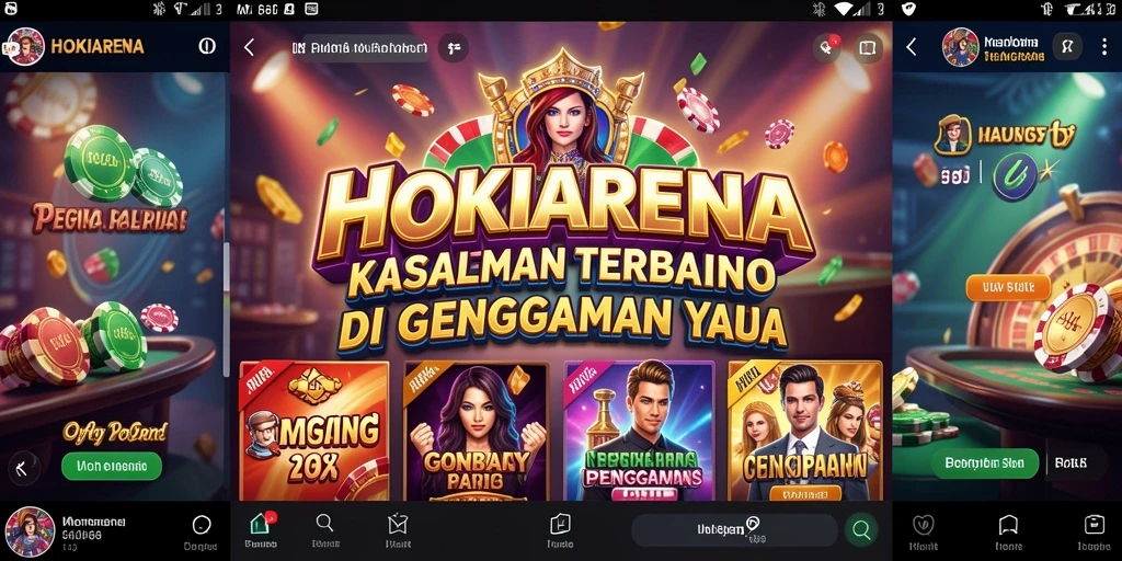 Screenshot HOKIARENA menampilkan gameplay kasino yang menarik dan interaktif.