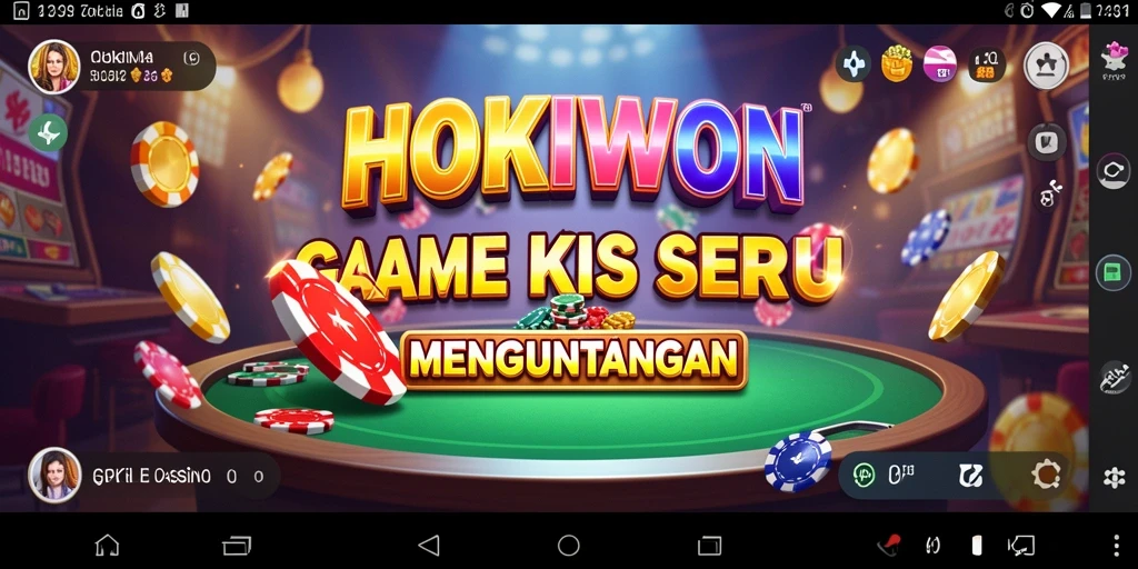 Gameplay HOKIWON yang seru dan mendebarkan dalam suasana Kasino.