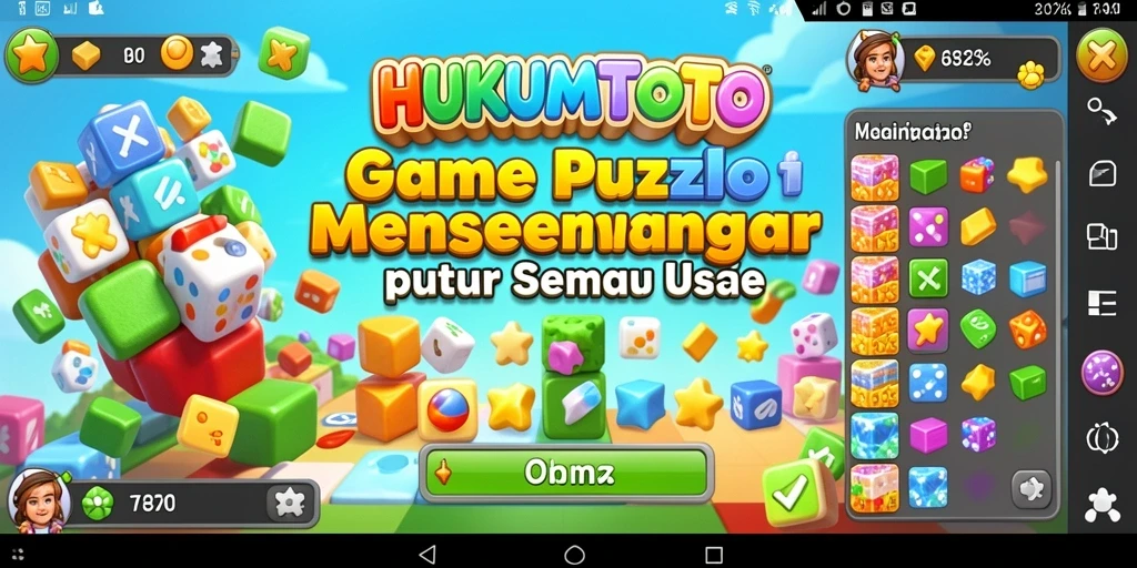 Tampilan gameplay menarik dari HUKUMTOTO dalam menyelesaikan puzzle.