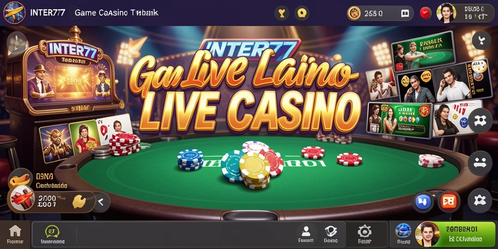 Tampilan gameplay Live Casino yang mendebarkan di INTER77.