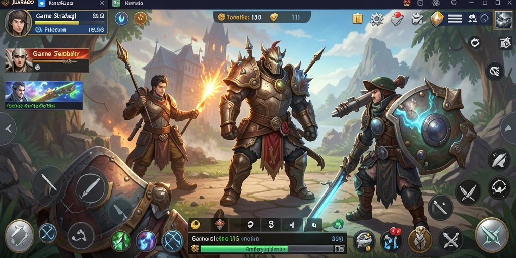Screenshot gameplay JUARAGO menunjukkan aksi taktis yang seru dan interaktif.
