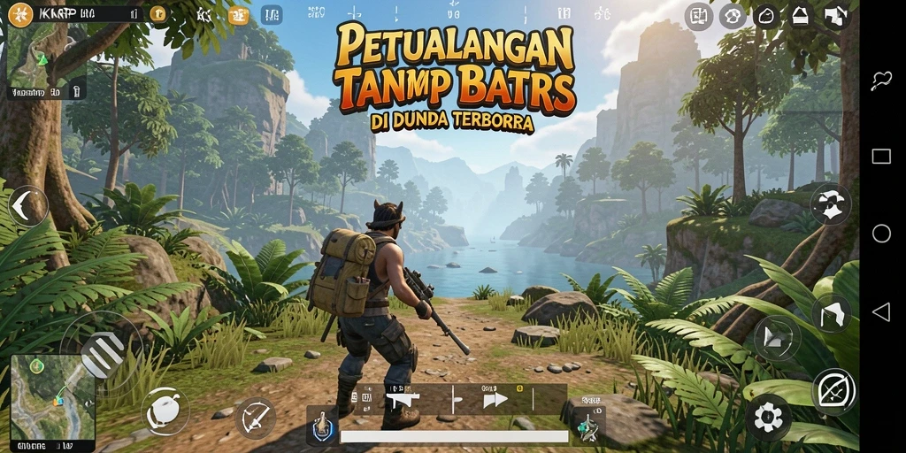 Screenshot utama KKRP menampilkan aktivitas petualangan dalam dunia terbuka.