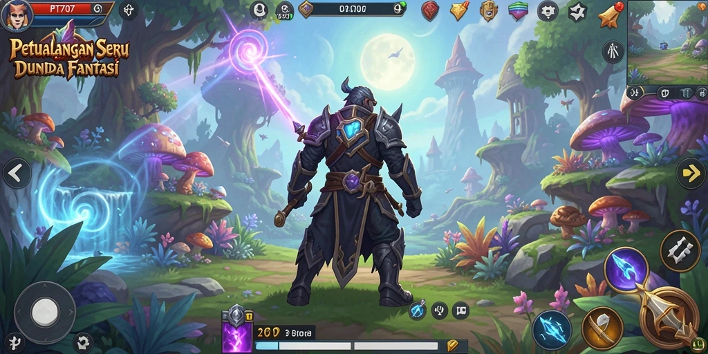Tampilan gameplay seru di dunia petualangan yang penuh rahasia.