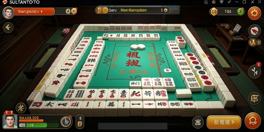Screenshot gameplay Mahjong SULTANTOTO yang menarik dan mengasyikan.