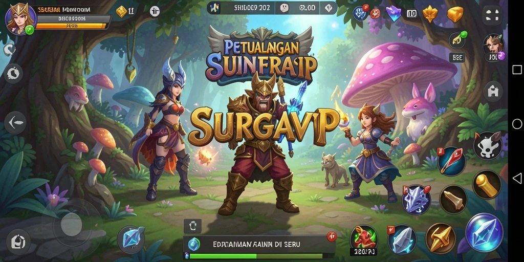 Tangkapan layar menampilkan gameplay petualangan yang seru di SURGAVIP.