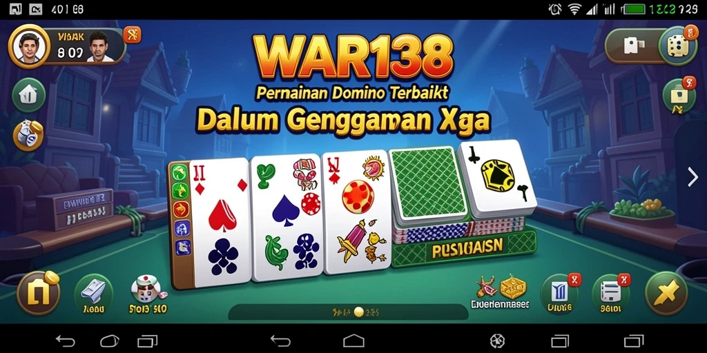 Tampilan screenshot gameplay yang seru dan mendebarkan dari permainan Domino.